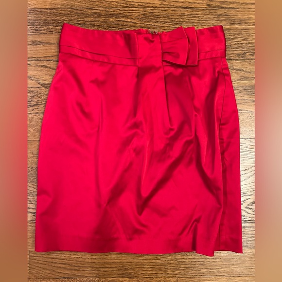 Forever 21 Red Satin like Skirt, Size M - Picture 2 of 12